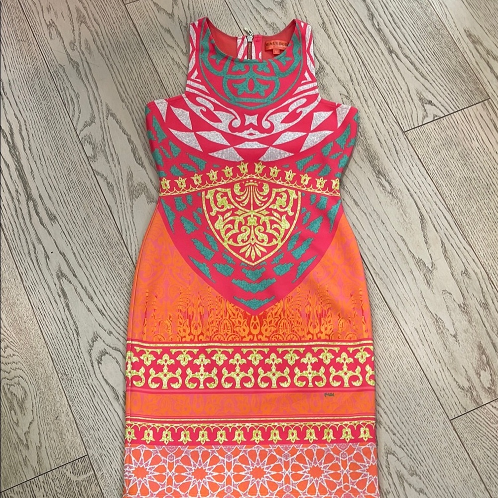 Hale Bob Pink and Orange Mini Dress, like-new, size: M